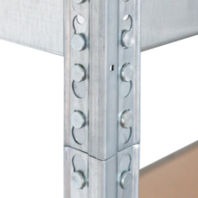 Fém polcos állvány 4 HDF polccal, 1800/1500/450 mm, 300 kg/polc