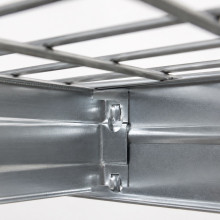 Polcos állvány 4 dróthálós polccal, 1800×1200×450 mm, 300 kg/polc